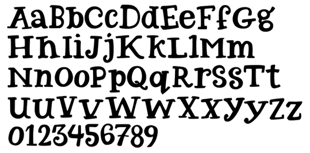 Arco Web Alphabet Example - Typeface by Okaycat - Friendly, Casual Flair