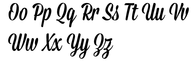 Mission Script - Excerpt, Brush Script
