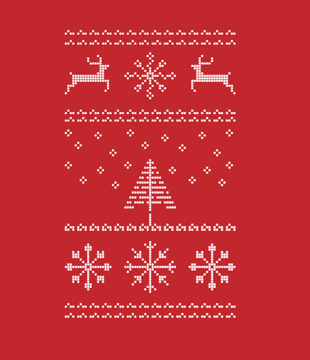 SpareType Christmas Present 2012 - Pixel Christmas Sweater, Pixel Reindeer, Pixel Snowflake, Pixel Tree