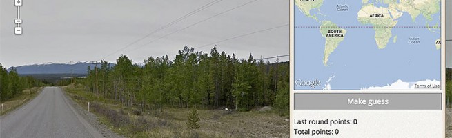Geoguessr Screenshot - Google Street View guessing game, Chrome web browser screenshot