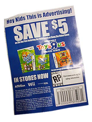 Coupon with Large Headline - "Hey Kids This Is Advertising"