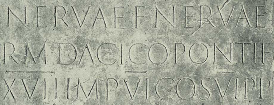 Letters from Trajan Column - Roman Majuscules Carved in Stone