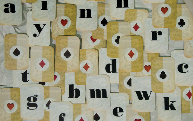 Bodoni Poster used on a Typographical Deck of Playing Cards - Wallpaper Preview