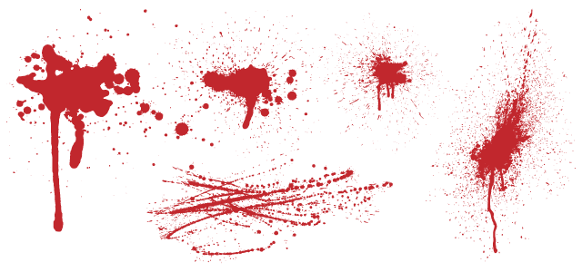 Various Blood Splatter Patterns - Set 1