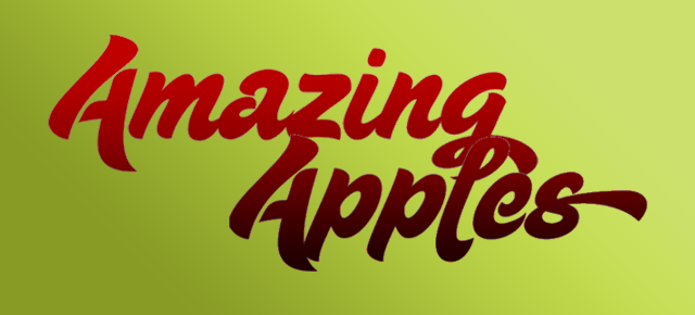 Sugar Pie Typeface - Brush Script Type used to set "Amazing Apples"