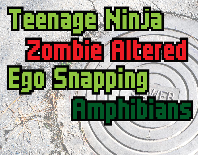 Two-Tone Layering with Screen Logger Cool and Back (Teeanage Ninja Zombie Altered Ego Snapping Amphibian))