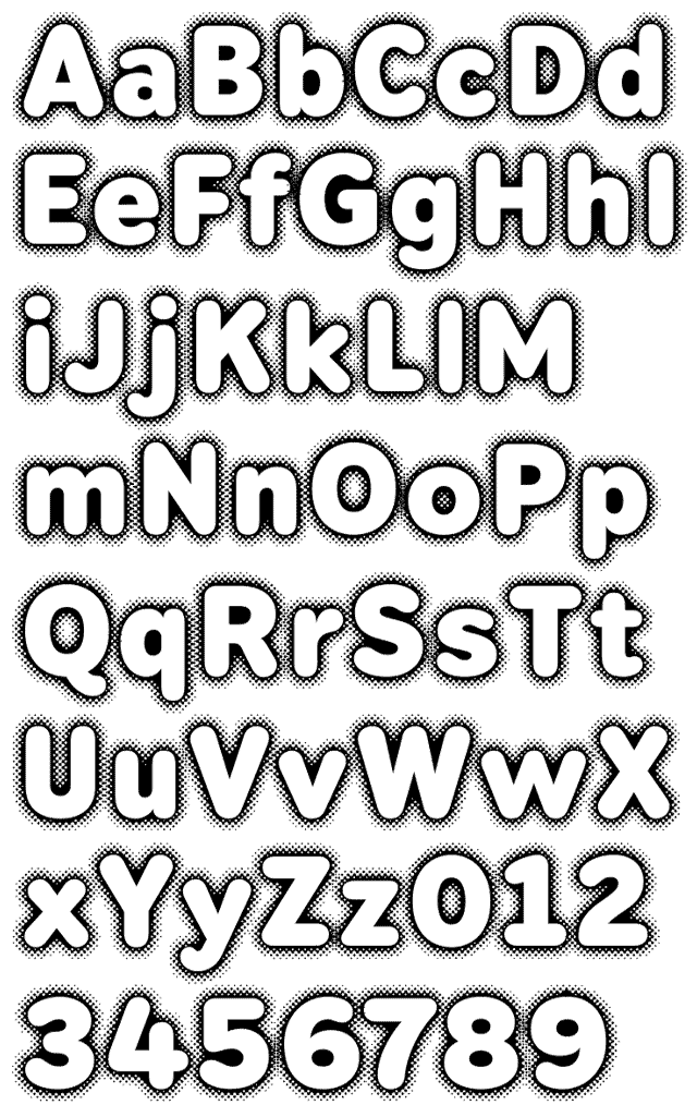 Glow Gothic BF Typeface Alphabet