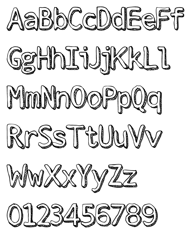 Stroke Dimension Typeface Alphabet