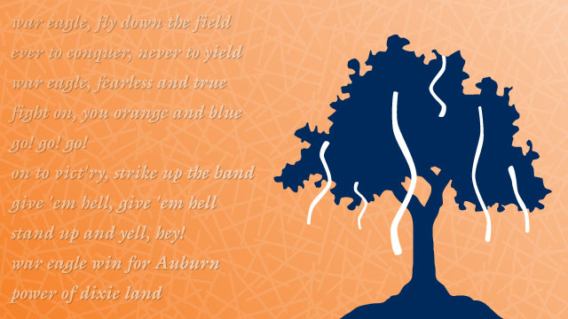 Auburn University Fight Song and Toomers Tree Wallpaper Preview