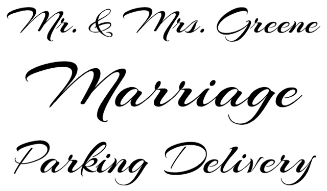 Arizonia Typeface Examples - Calligraphy Script Font, Cursive Handwriting Font, Wedding Announcment Font