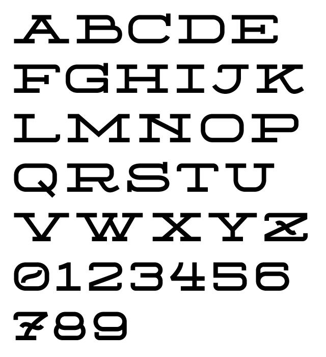 Citizen Slab Alphabet - Typeface by Joel Felix, Wide Slab Serif Display Font