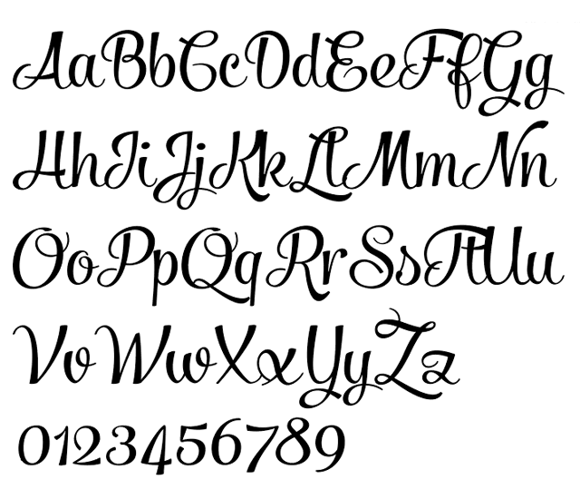 Salamander Typeface by Fenotype - Alphabet Example, Contrast Script