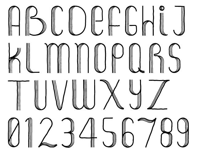 Salt & Foam Font by Anna Karatcheva - Alphabet Example, Wavy Unicase Surfing Typeface