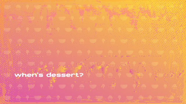 When's Dessert Wallpaper Preview - Watermelons Cupcakes Ice Cream Icons, Distressed Grunge Texture