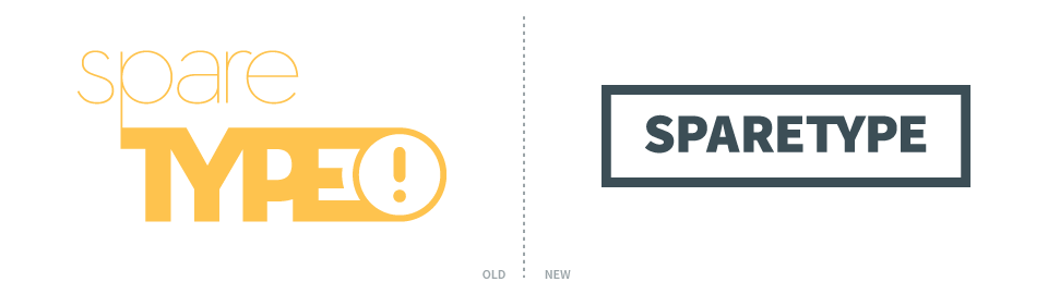 SpareType Logo Comparison - Redesign, new logo, simplify