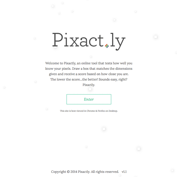 Pixact.ly Screenshot - Pixel Measuring Game, browser game, pixel, dimensions